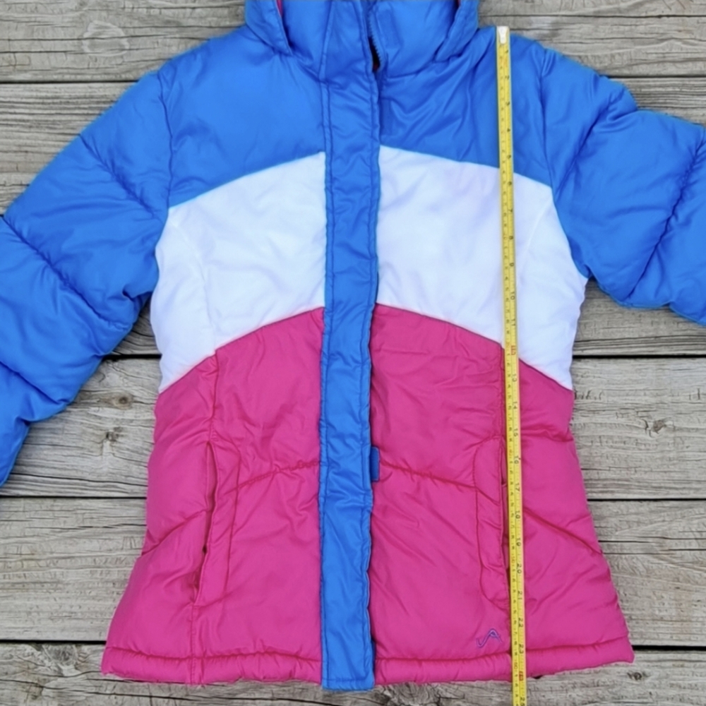 ✨See New Listing✨ Girl's S 14/16 Puffer Jacket Coat W/ Hood Fleece Lined Pockets - Picture 6 of 16